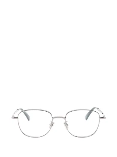 Kenzo Weave Round-frame Glasses In Silver