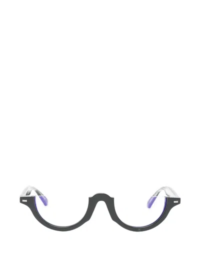 Kenzo Weave Round-frame Sunglasses In Black