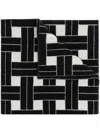 Kenzo Weave Oversize Reversible Scarf In White