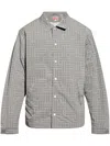 Kenzo Weave Pattern Overshirt In Grey