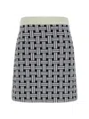 Kenzo Patterned-jacquard Mini Skirt In Off White