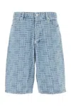 Kenzo Weave Straight Short Ff55ds3396j4 Db In Blue