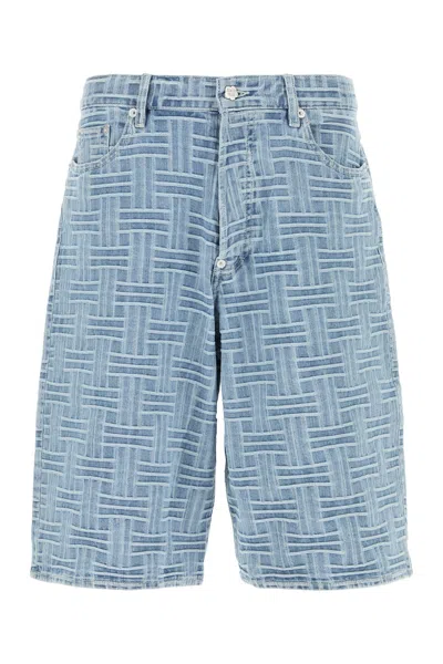 Kenzo Weave Straight Short Ff55ds3396j4 Db In Blue
