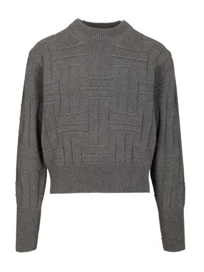 Kenzo Weave Sweater In Gray