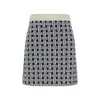 Kenzo Patterned-jacquard Mini Skirt In White