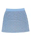 Kenzo Weave Woven-patterned Mini Skirt In Blue