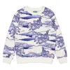 Kenzo All Over Print Cotton Sweatshirt In White