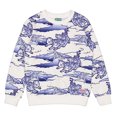 KENZO KENZO WHITE ALL-OVER PRINT SWEATSHIRT