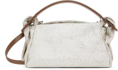 Kenzo White & Brown  Paris Furoshiki Bag In Metallic