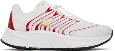 KENZO WHITE & RED KENZO PARIS 'KENZO-PACE 2.0' SNEAKERS