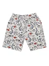 Kenzo White Bermuda With Pattern In White