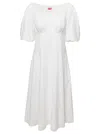Kenzo White Broderie Anglaise Dress In White