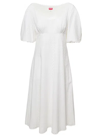 Kenzo White Broderie Anglaise Dress