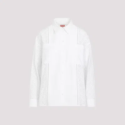 KENZO WHITE BRODERIE ANGLAISE SHIRT