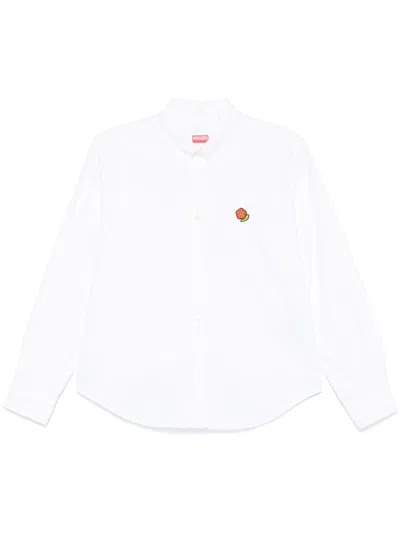 KENZO WHITE CASUAL BUTTON-DOWN SHIRT