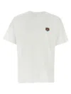 Kenzo White Crewneck T-shirt With Logo Patch On The Front In Cotton Man In Gray