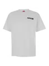 Kenzo White Classic T-shirt With Contrasting Logo Print In Cotton In White