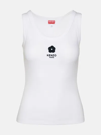 Kenzo White Cotton Blend Tank Top