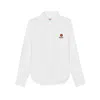 Kenzo Boke Flower Embroidered Slim-fit Shirt In White