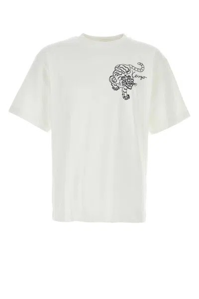 KENZO WHITE COTTON OVERSIZE T-SHIRT