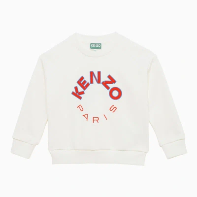 Kenzo Kids' White Cotton Sweatshirt With Logo