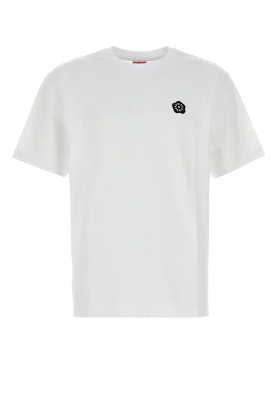 Kenzo White Cotton T-shirt In Gray