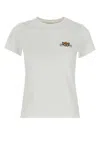 Kenzo Happy Tiger Print T-shirt In Offwhite