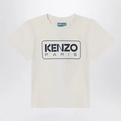 Kenzo White Cotton T-shirt With Logo