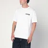 Kenzo White Classic T-shirt With Contrasting Logo Print In Cotton