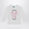 Kenzo White Cotton T-shirt With Logo In White