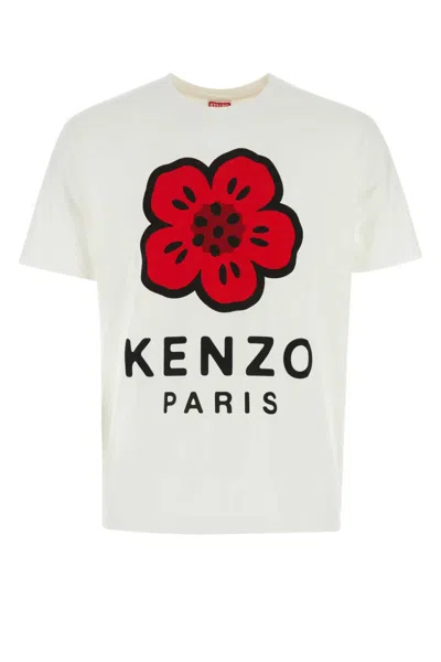 KENZO MEN WHITE EMBROIDERED LOGO T-SHIRT, XL LUXURY T-SHIRTS FOR MEN DARVEYS