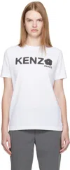 Kenzo Loose T-shirt Organic Cotton Crew Neck In White