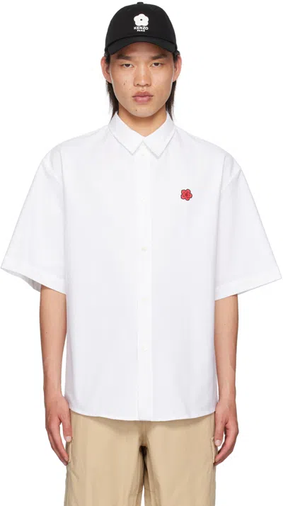 Kenzo White  Paris Boke Flower Shirt