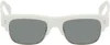 Kenzo White  Paris Boke Flower Sunglasses In White/smoke