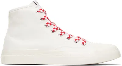 Kenzo White  Paris ' Hoshi' High Top Sneakers In Pattern