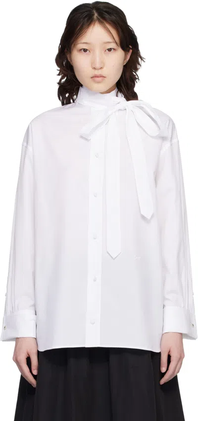 Kenzo White  Paris Oversized Bow Shirt