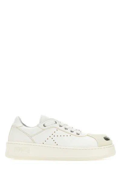 Kenzo White Leather  Hoops Sneakers