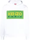 Kenzo Logo-print Pullover Hoodie In White