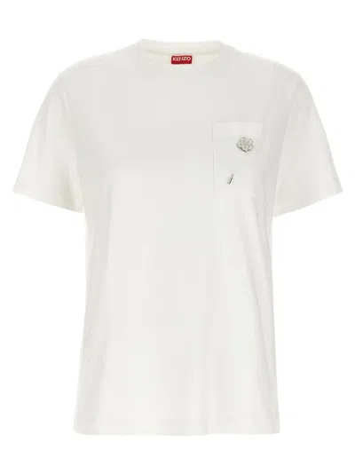 KENZO WHITE LOGO PIN T-SHIRT