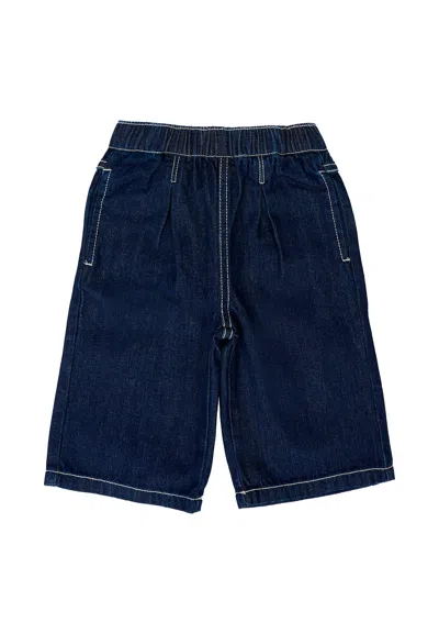 Kenzo Babies' White Suit For Bbay Girl With Poppy In Blue