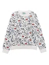 Kenzo White Sweater With Prints In White