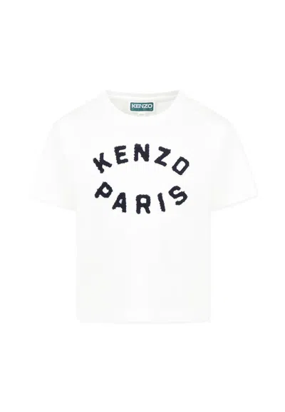 Kenzo White T-shirt For Kids With Logo
