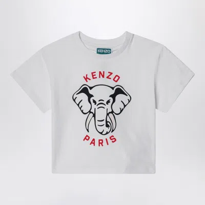Kenzo Kids' White T-shirt With Printed Logo