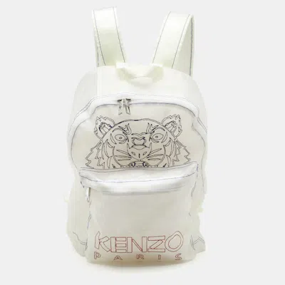 Pre-owned Kenzo White/transparent Mesh Tiger Backpack