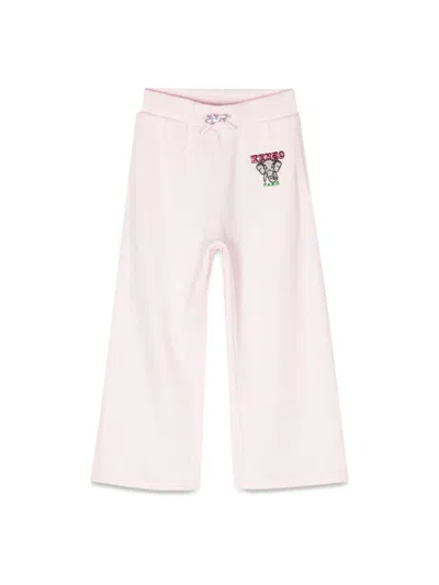 Kenzo Kids' Wide Jogger With Drawstring In Pink