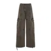 Kenzo Dyed Canvas Cargo Pants In Neutrals