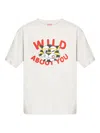 Kenzo Tiger Graphic Crew Neck Short Sleeve T Shirt In Gray
