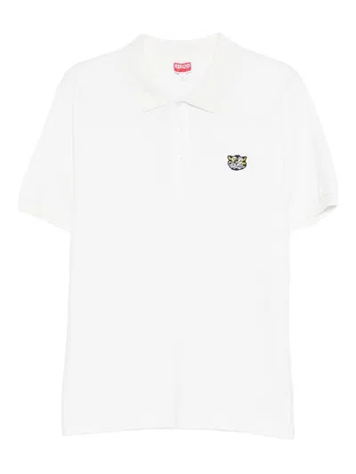 Kenzo Wild Tiger Cotton Polo Shirt In Multi