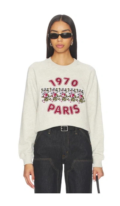 Kenzo Wild Tiger Embroidered Classic Sweatshirt In White