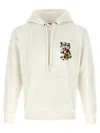 Kenzo Tiger Embroidery Hoodie Hood Graphic Print In White